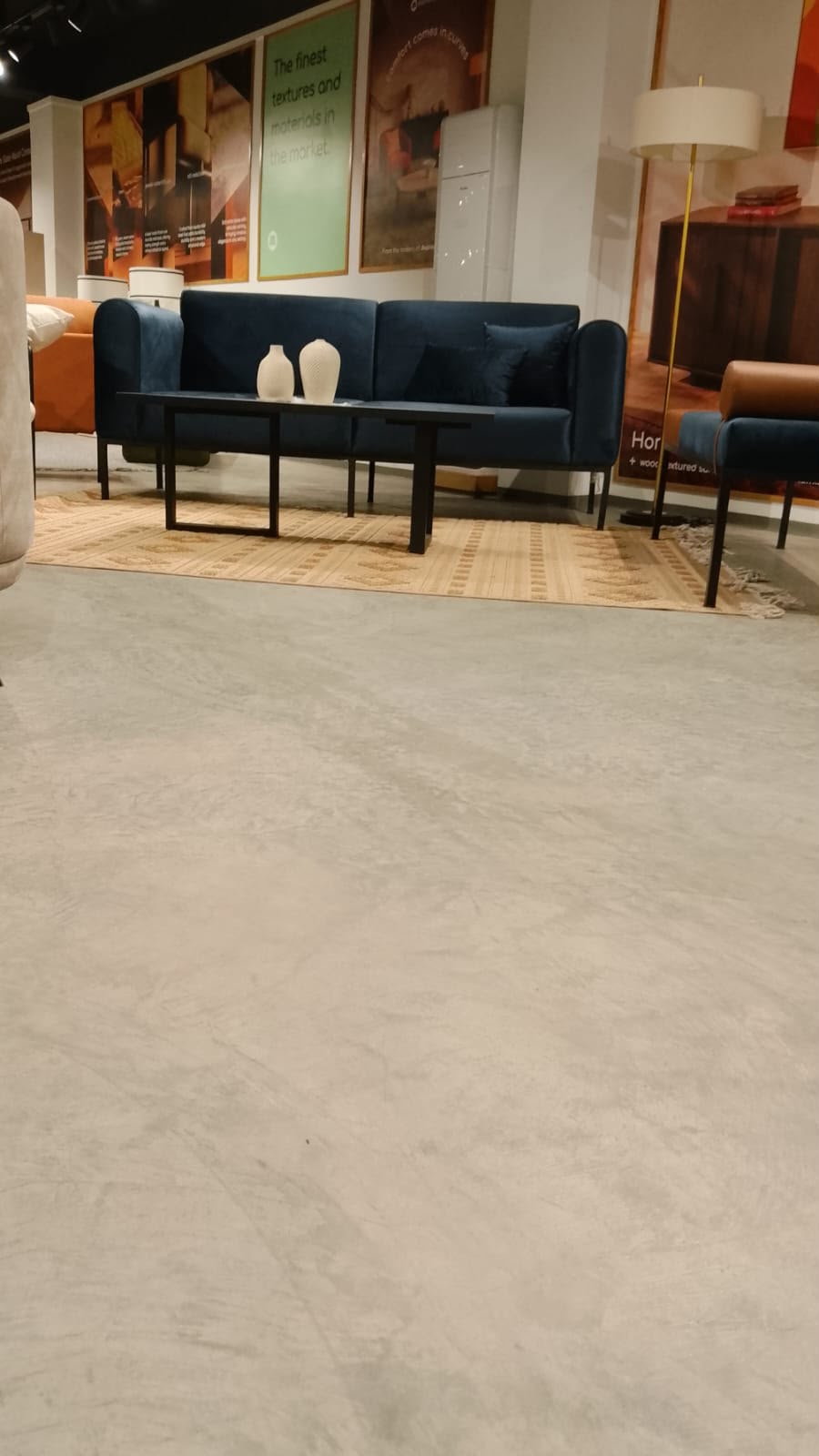Polished concrete flooring detail