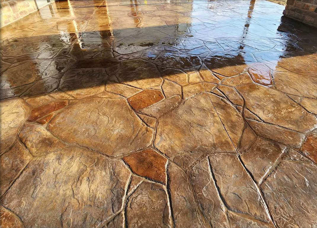 Stamp concrete flooring system — project photo 2