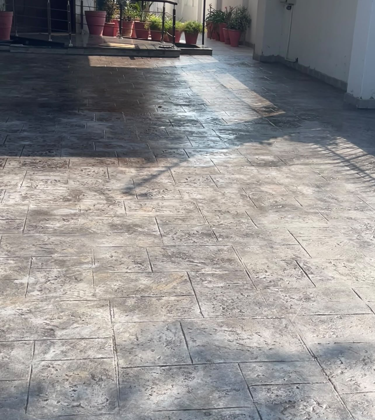 Stamp concrete flooring project