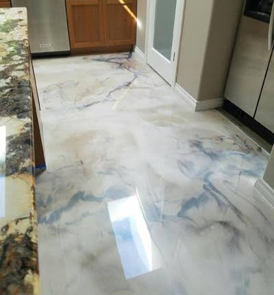 Decorative epoxy floor — luxury home application
