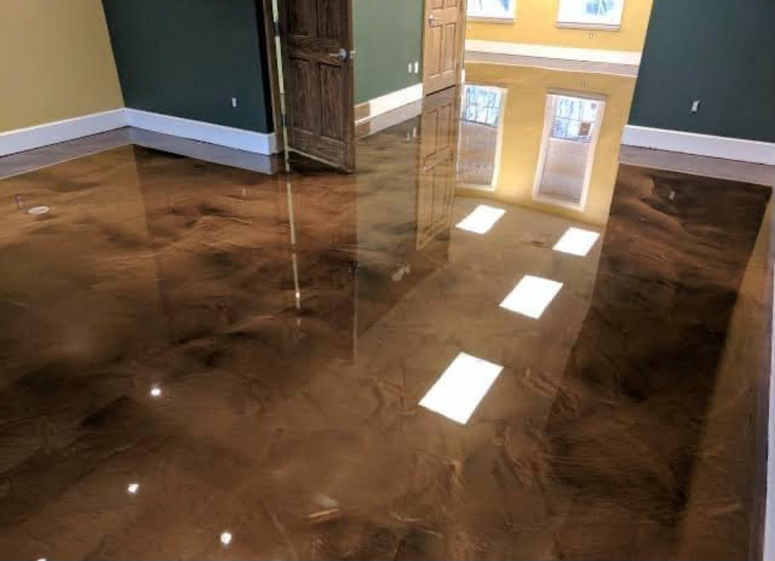 Decorative epoxy flooring project