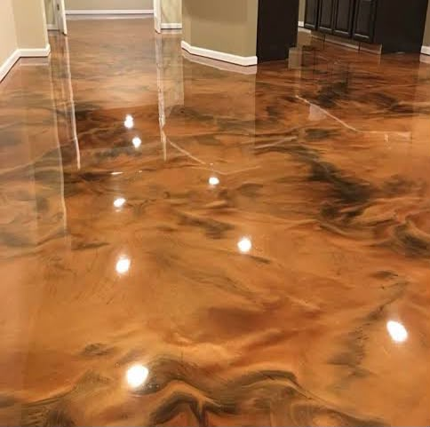 Decorative epoxy floor — seamless surface